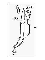 FL3Z18278D12AB - Body: Rear Pillar Trim for Ford: F-150, F-250 Super Duty, F-350 Super Duty Image