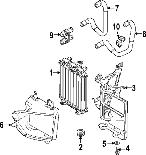 Radiator & Components for 2022 Volkswagen Golf R #1