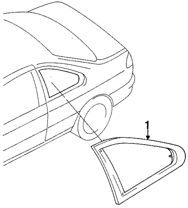 833068B900 - : Quarter Glass for Nissan Image