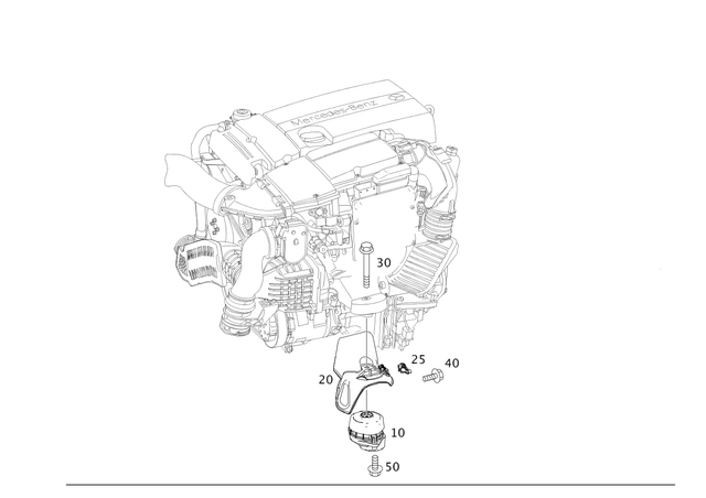 2042400502 - Engine Suspension: Engine Carrier for Mercedes-Benz Image image