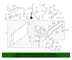 21508-1PA0A - Radiator Assembly Lower Insulator Official Nissan Parts Store