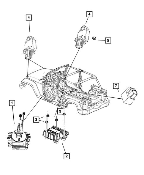 Air  Bags for 2014 Jeep Wrangler #0