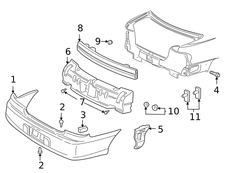 Bumper & Components - Rear for 2005 Chevrolet Classic #0