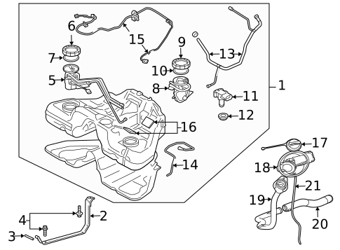 Fuel System Components for 2021 Jaguar XF #8