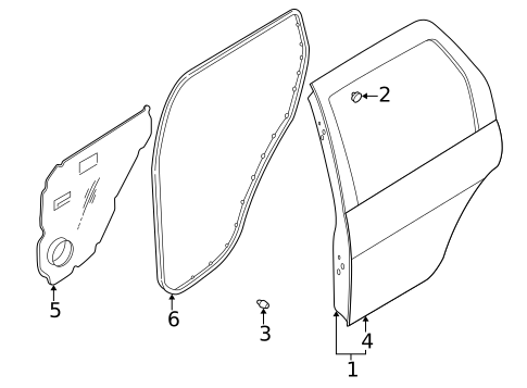 Door & Components for 2000 Nissan Pathfinder #0