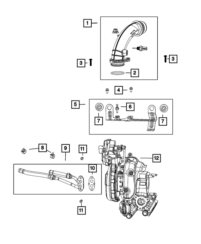 68490038AA - Cooling: Turbo To Charge Air Cooler Hose for Mopar Image