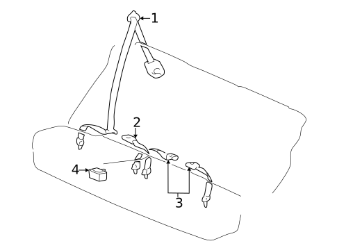 Seat Belt for 2001 Hyundai XG300 #1