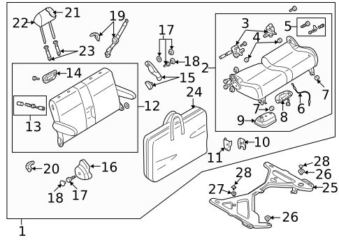 Third Row Seat Belts for 2000 Audi A6 Quattro #0