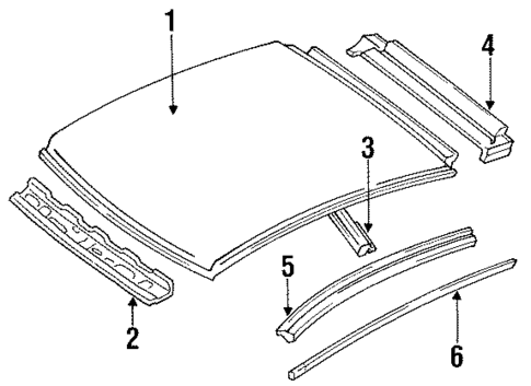 Roof & Components for 1993 Ford Escort #2