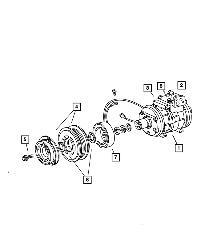 55116806AD - Air Conditioning &amp; Heater: Air Conditioning Compressor for Mopar Image
