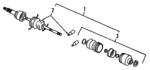 23221GA820 - Front Drive Axle: Cv Axle Assembly for Subaru: XT Image
