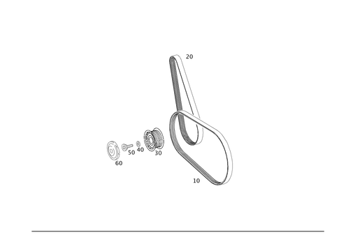 V-Belt, Belt Tightener, Sheave Pulley for 2006 Mercedes-Benz E 500 #0