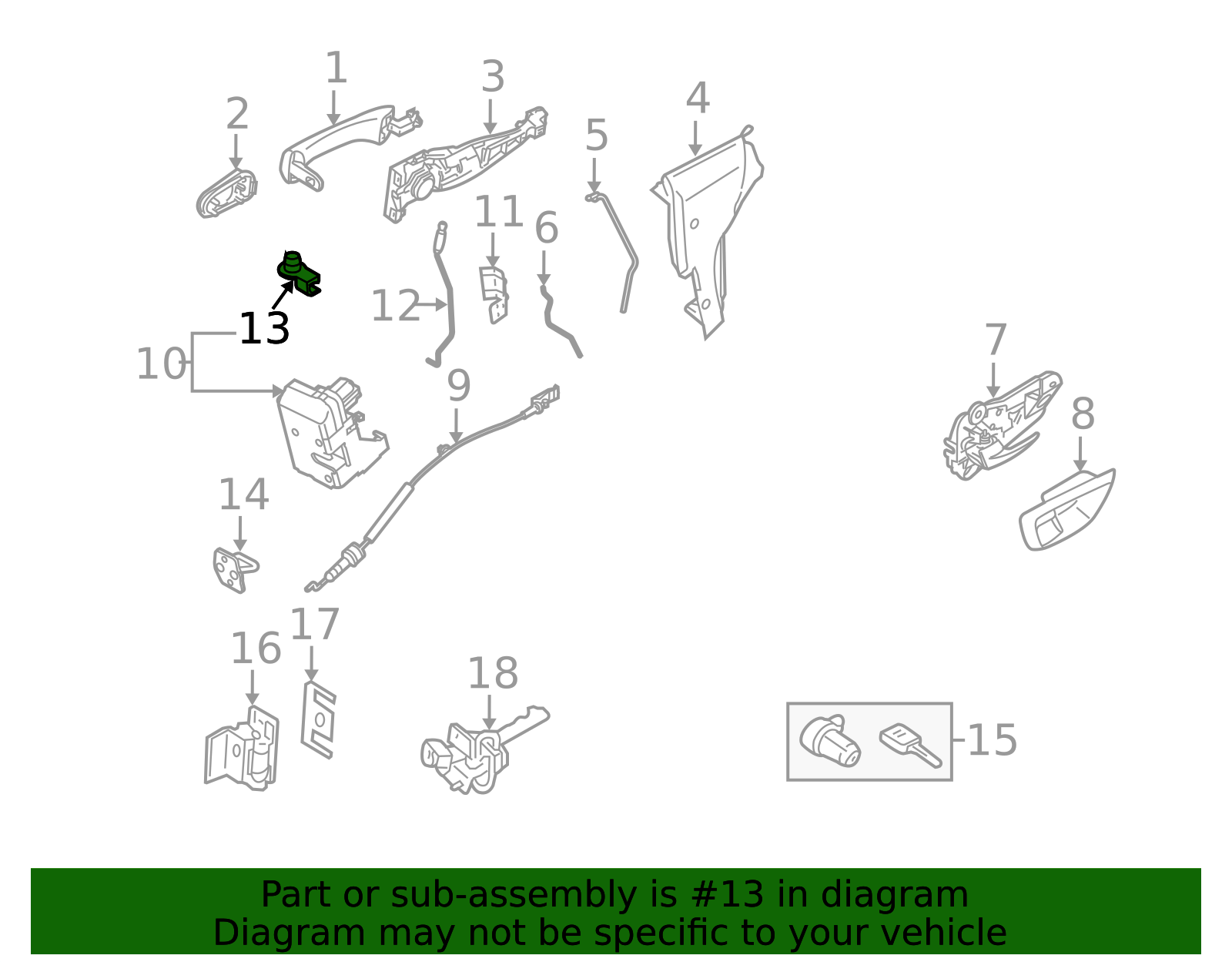 2003-2014 Volvo XC90 Lock Rod Clip 8650338 | Genuine Volvo Replacement ...