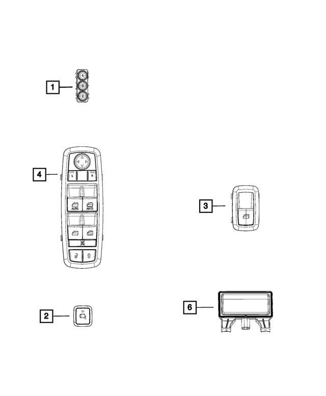 « 68590240AA – Electrical : Porte Avant Commutateur Et Encadrement, Côté Gauche pour Mopar Image »
