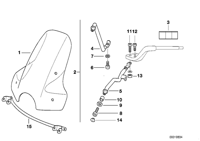 46632316768 - : Bracket Upper Right for BMW-Motorrad Image