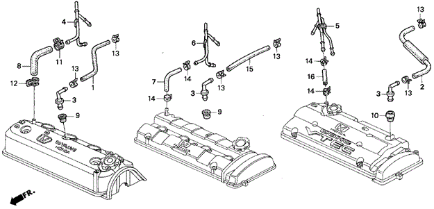 Breather Tube for 1993 Honda Prelude #0