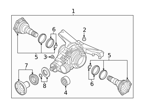 Axle & Differential for 2024 Audi A8 Quattro #0
