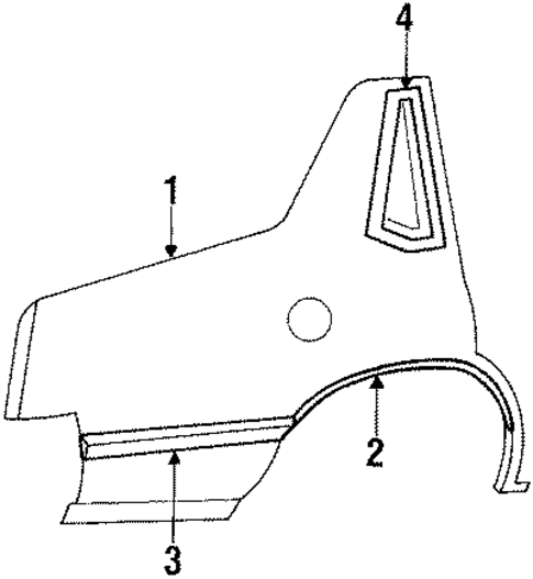 Exterior Trim - Quarter Panel for 1984 Chrysler E Class #0
