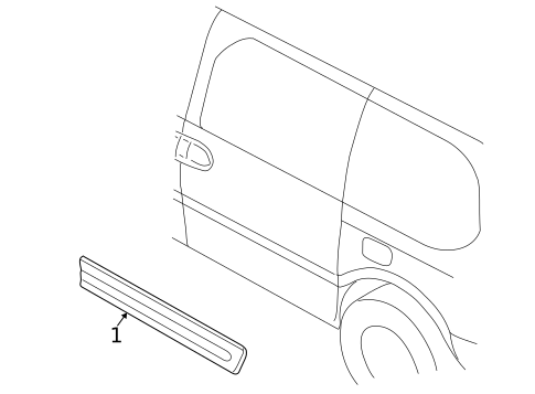 Exterior Trim - Side Door for 2002 Nissan Quest #0