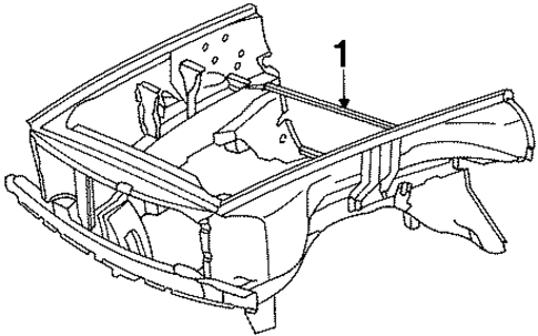 Front Sheet Metal for 1988 Mercedes-Benz 560SL #0