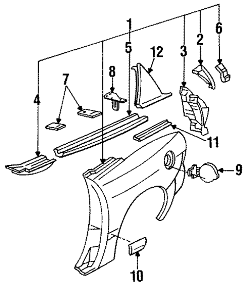 Exterior Trim - Quarter Panel for 2001 Pontiac Firebird #1