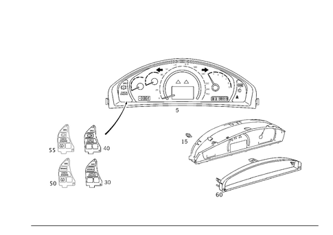 Instrument Cluster for 2006 Mercedes-Benz CL500 #1