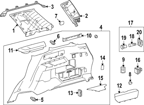 Interior Trim - Quarter Panels for 2025 Toyota 4Runner #0