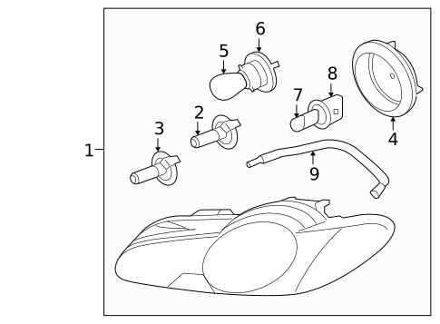 Headlamp Components for 2010 Jaguar XFR #1