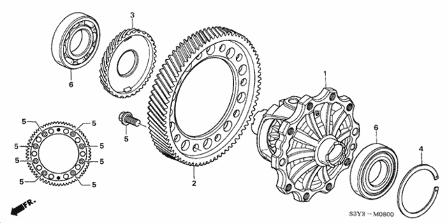 Differential Gear for 2002 Honda Insight #0