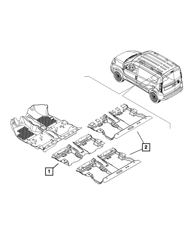 5YH02KA9AA - : Rear Floor Carpet, Us for Mopar Image