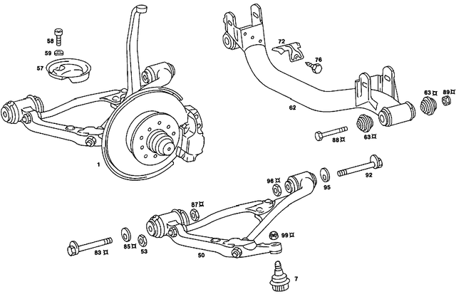 1163307107 - : Transverse Control Arm for Mercedes-Benz Image