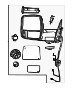 68547204AD - Body: Mirror Assembly for Ram: 1500 Image