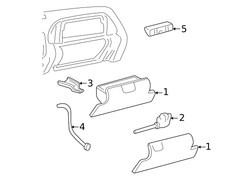 Glove Box for 1998 GMC C2500 Pickup #0