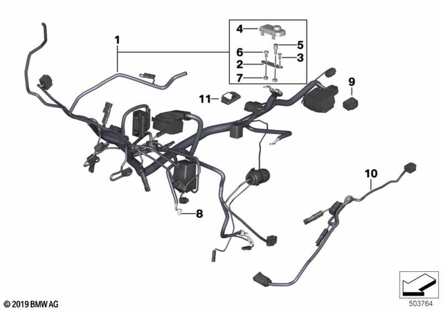 61111623748 - General Electrical System: Main Wiring Harness -  for BMW-Motorrad Image