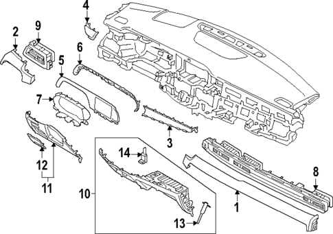 Instrument Panel Components for 2023 Hyundai Palisade #0