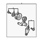 311705A2A03 - Cooling System: Belt Tensioner for Honda: Accord, Civic, CR-V, HR-V Image