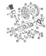 53021302AA - Engine 5.7L Eight Cylinder: Crankshaft for Mopar Image