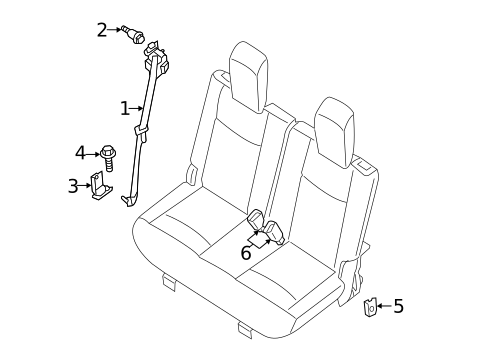 Seat Belt for 2013 INFINITI JX35 #2