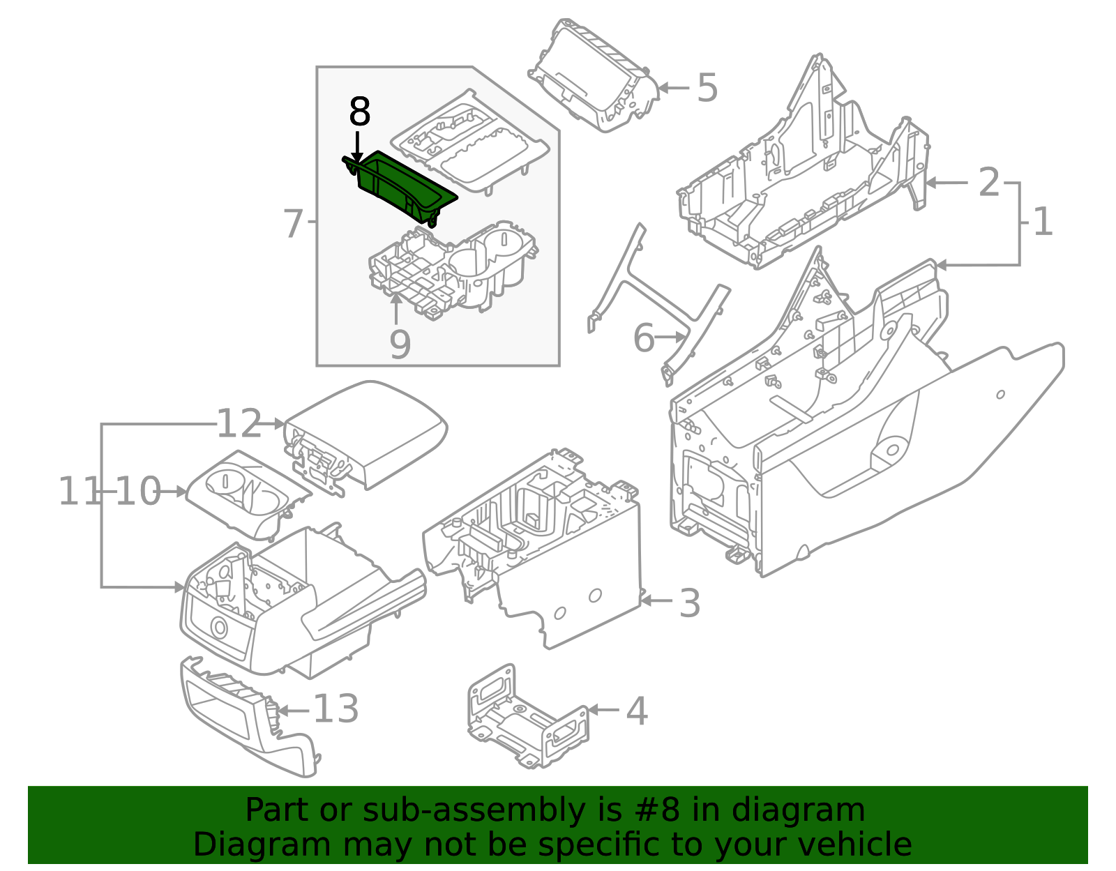 84652-R0000 - Bin 2022-2024 Kia Carnival | Kia.Parts Store