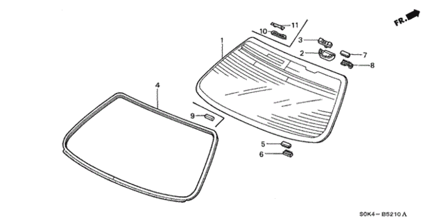 Rear Windshield for 2001 Acura TL #0