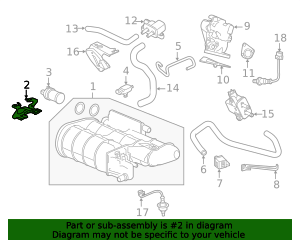 2014-2017 Honda Accord Vapor Canister Bracket 17358-T3W-A00 | OEM Parts ...