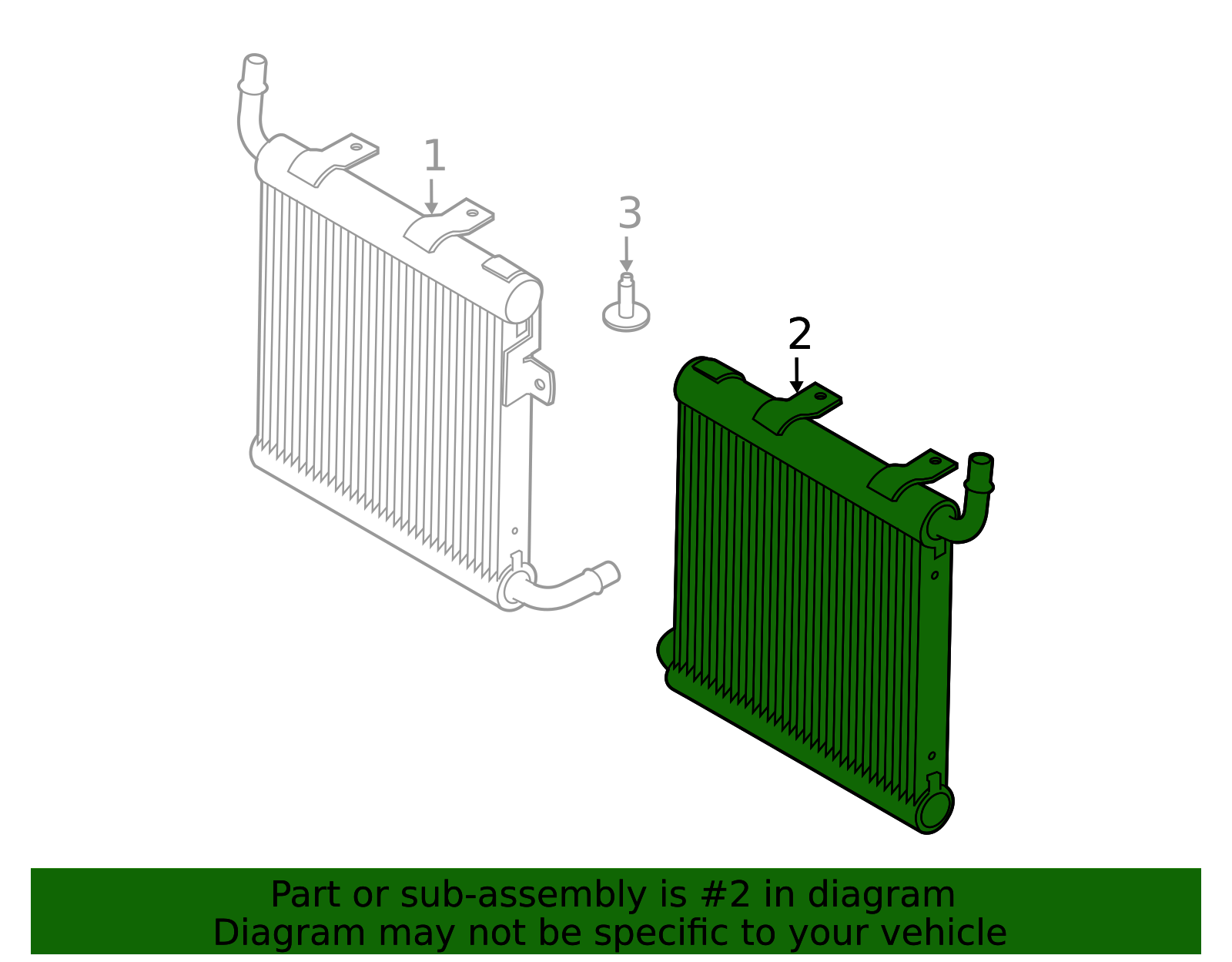 Land Rover 90 Radiator Genuine OEM Auxiliary Radiator Part# LR181759 Fits 2018-2025 Land Rover ...