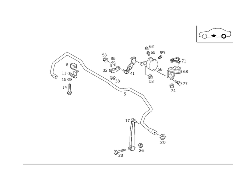 Rear Torsion Bar & Height Control Valve Used Self-Levellingdevice for 2000 Mercedes-Benz E 430 #1