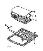 G03869810F - Body: Sunroof Panel for Mazda: 626 Image