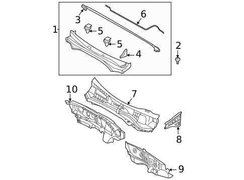 Cowl for 2024 Kia Sorento #0