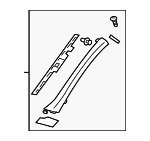 7405A218XB - Body: Windshield Pillar Trim for Mitsubishi Image