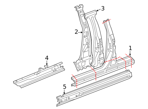 Center Pillar & Rocker for 2006 Scion xA #0