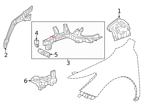 Structural Components & Rails for 2020 Acura MDX #0