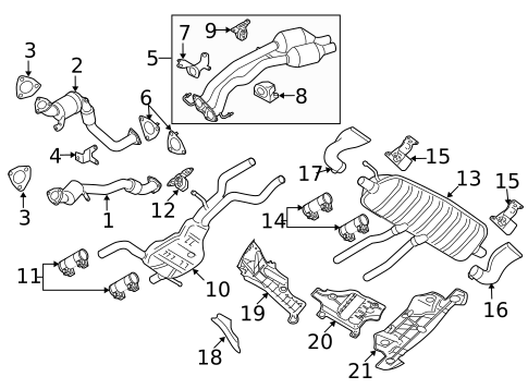 Exhaust Components for 2008 Volkswagen Touareg #0