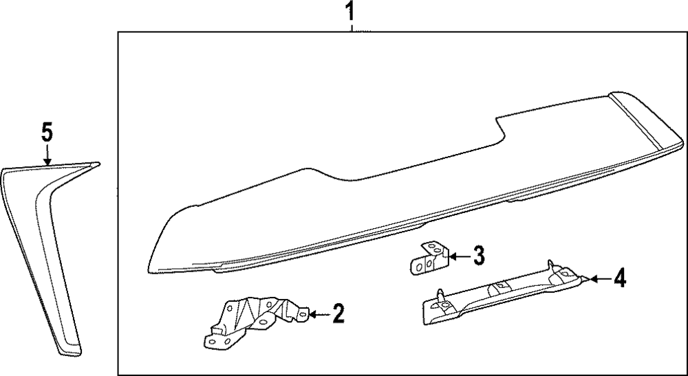 2022-2024 Lexus LX600 Spoiler Assembly 76085-60904-G1 | OEM